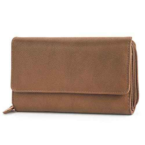 MUNDI Big Fat Womens RFID Blocking Wallet Clutch Organizer With Change Pocket