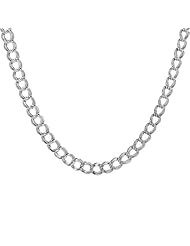 Sterling Silver Italian Double Link Chain Necklace