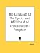 The Language Of The Spirits And Oblivion And Reincarnation - Pamphlet
