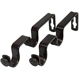 A&F Rod Decor - Double Wall Curtain Bracket Finish: Cocoa