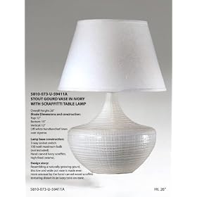 Scraffitti Table Lamp and Shade by Coronet Lighting