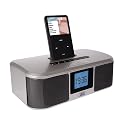 IXOS&reg; Designed Speaker System With iPod&trade; & MP3 Audio Inputs & Clock Radio