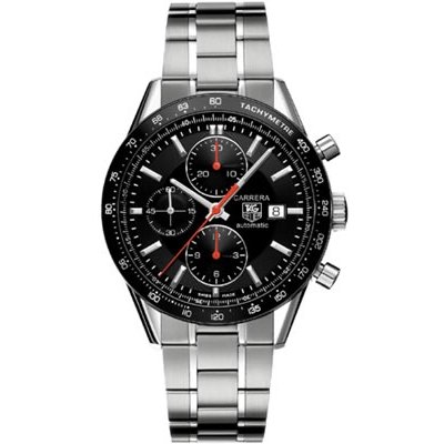 TAG Heuer Mens THCV2014BA0794 Carrera Black Guilloche Dial Watch