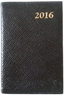 Charing Cross Diary D732L For Year 2016 Leather 3" x 2 1/2" (Black)