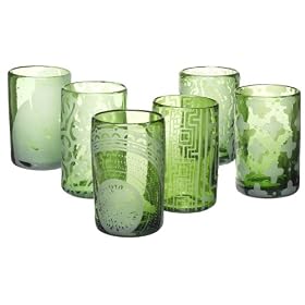 Rosanna Mondo Recycled Glass Tumblers, Set of 6