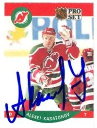 Alexei Kasatonov autographed Hockey Card (New Jersey Devils)