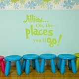 Oh The Places You'll Go Wall Decal Size: 22 H, Color of Graphic: Black, Emailed Proof: Yes