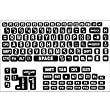 Large Print Keyboard Labels for PCs White Black