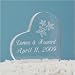 Beach Wedding Acrylic Heart Cake Topper Customize: Yes