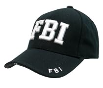 New Black Law Enforcement FBI Hat Cap