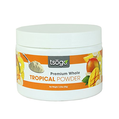 Tsogo Tropical Fruits Powder Blend | Premium Whole Fruit Powder, 92g 48 Servings of Premium Quality 100% Freeze-Dried Pineapple, Mango & Banana - No Added Flavors, Fillers or Sugars