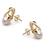 Empress White 7mm AA Freshwater Pearl Earring Set