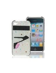Wireless: Plastic High-heel Shoe Pattern Hard Back Case Cover with Crystal for Apple iPhone 4G - 100% new brand