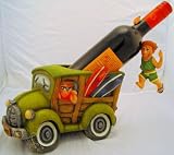 Surfer Woody Wagon Car Wine Stomper Wine Bottle Holder 2 Piece Set