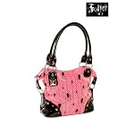 Pink Black Polka Dot Retro Spider Shoulder Bag