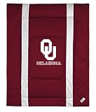 OKLAHOMA SOONERS OFFICIAL LOGO TWIN SIZE JERSEY COMFORTER