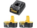 DeWALT DC9096 2 Pack DC9096 18 Volt XRP Batteries + 18 VOlt 1 Hour Charger DW9116