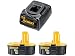 DeWALT DC9096 2 Pack DC9096 18 Volt XRP Batteries + 18 VOlt 1 Hour Charger DW9116 Image