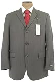 Kenneth Cole Mens Single Breasted 3 Button Gray Pinstripe Wool Suit - Size 46R