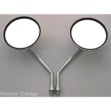 Pair of Round Retro Style Motorcycle Mirrors 