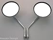 Pair of Round Retro Style Motorcycle Mirrors