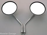 Pair of Round Retro Style Motorcycle Mirrors