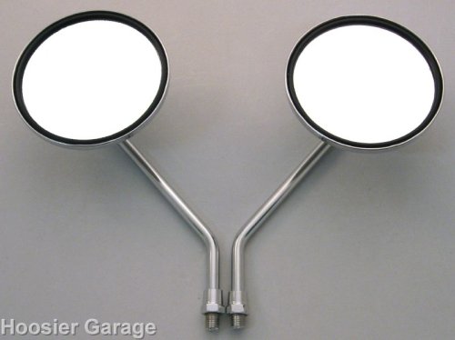 Pair of Round Retro Style Motorcycle Mirrors