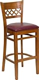 HERCULES™ Series Cherry Finished Lattice Back Wooden Restaurant Bar Stool ....