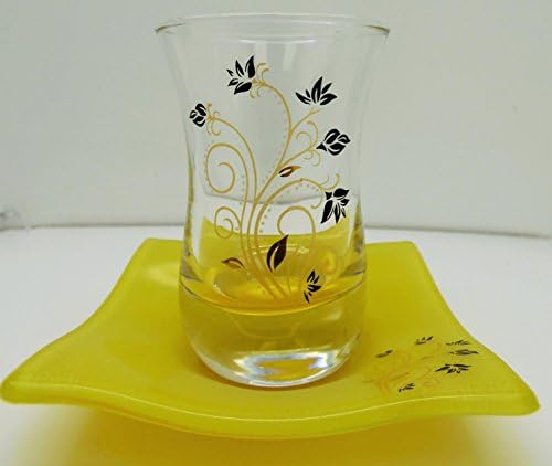 Art Glass Flower Design Tea Set,Set of 13, SIAL01
