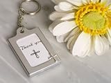 Baby Keepsake: Memorable Moments Cross design Keychain Photo Frame Favors (Set of 6)