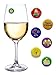 Birthday Wine Charms - Magnetic Glass Markers That Make Great Birthday Party Favors set of 6