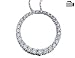 Diamond Journey Circle Pendant 1.0 Carat (ctw) in 14K White Gold with Chain