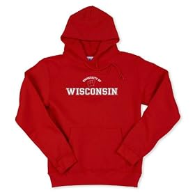 Wisconsin Badgers Women’s Hooded Pullover Sweatshirt (Large, Red)