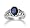 Blue Sapphire Sterling Silver Ring Size 5