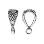 Silver Plated Ornate Granulated Scroll Slider Bail 17.5mm (1)