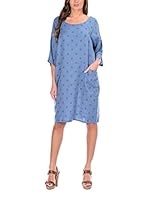 100% lino Vestido Milan (Denim)