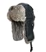 MAD BOMBER LEATHER BOMBER HAT WITH BROWN FUR LINING