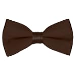 Chocolate Brown Satin 2 1/2" Bow Tie