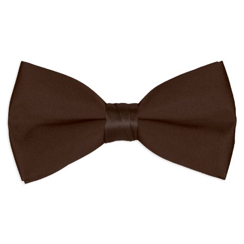 Chocolate Brown Satin 2 1/2" Bow Tie