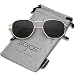 SOJOS Small Square Polarized Sunglasses for Men and Women Polygon Mirrored Lens SJ1072 with Gold Frame/Grey Lens
