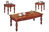 IMAGE OF Poundex F3043 3-Piece Coffee Table, Brown