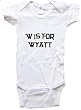 W IS FOR WYATT / Hurry Up - Name-series - White or Blue Onesie / Baby T-shirt