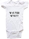 W IS FOR WYATT / Hurry Up - Name-series - White or Blue Onesie / Baby T-shirt