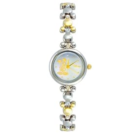 Disney Women's Mickey Mouse Two-Tone Link Bracelet Watch #MCK313