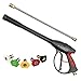 Sooprinse High Pressure Washer Gun Power Spray Gun 4000psi with 19 inch Extension Replacement Wand Lance,5 Quick Connect Nozzles for Honda Excell Troybilt, Generac, Simpson, Briggs Stratton