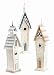 Set of Three Wooden Church Style Birdhouses