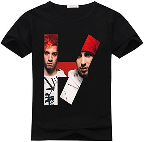 Guangyong Li Intresting Twenty One Pilots Logo Youth T-Shirts Navy Blue Size M(10-12Y,Chest:84cm)