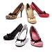 406-Doll, 4 Inch Babydoll Satin Pumps with Velvet Trim In 6 Colors, by Ellie Shoes