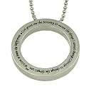 Serenity Prayer Necklace Charm Disc Pendant - "God grant me the Serenity..." This serenity prayer jewelry is the perfect inspirational gift! ~ Great Gift Idea for Valentine's Day! - BEST SELLER!