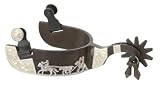 Kelly Silver Star Black Steel Team Roper Spurs - Brown Steel